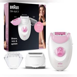 Braun Silk-épil 3 Epilator in White and Pink New never been used